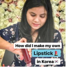 How did I make my own lipstick in Korea?